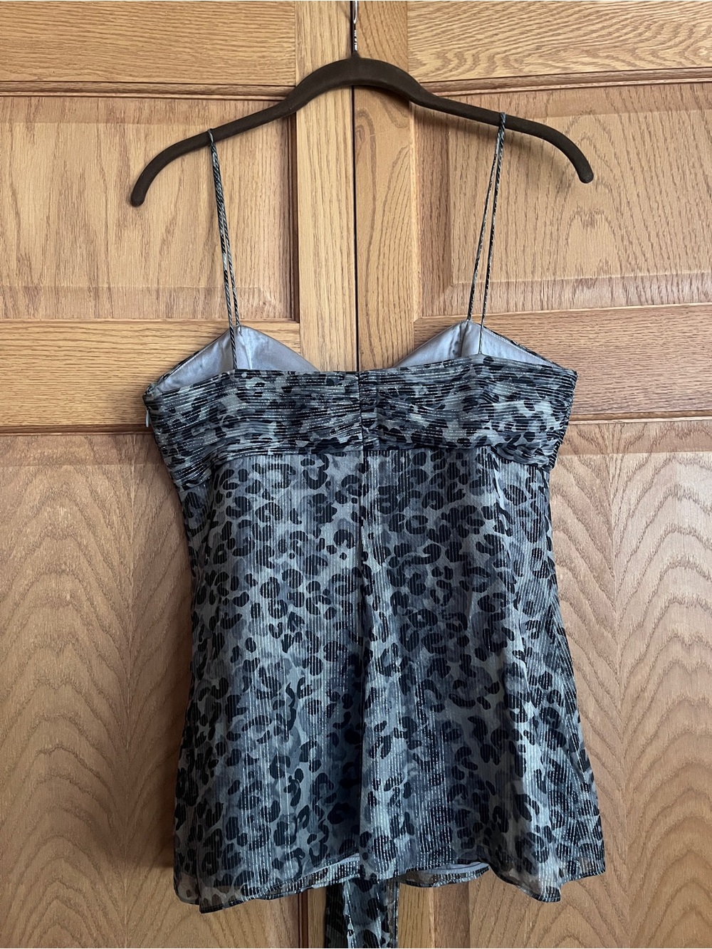Laundry By Shelli Segal Gray Leopard Print Cami - Picture 3 of 4